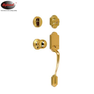 China Brass+ +stainless HYLAND OEM 70720PB zinc alloy steel handle set ANSI CERRADURA STANDARD residential handle mortise lock TUBULAR MANILAIS for sale