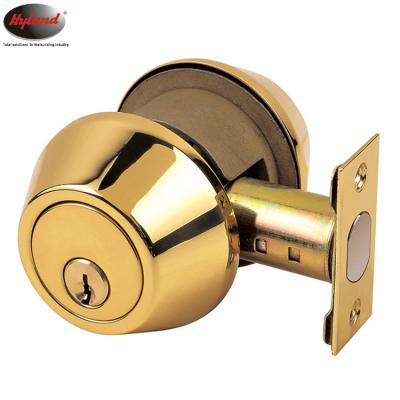 China Stainless/Brass/Steel HYLAND OEM D102PB SINGLE ACERO Dead Lock Stainless Steel Bolt Double Stainless Steel Cylinder for sale