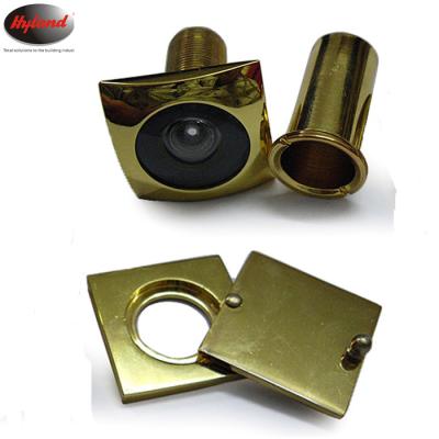 China Modern HYLAND DV11 Hole Square Door Viewer Brass Material Wide Angle Door Viewer for sale