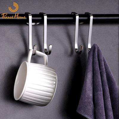 China Heavy Duty Art Deco Double S Shape Hook Stainless Steel Hook Handrail Rack Bathroom Bedroom Hanger for sale