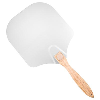 China 12 Inch Rectangle Foldable Detachable Aluminum Pizza Peel Wooden Handle for sale