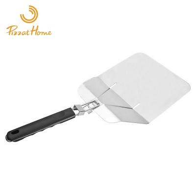 China Durable 10 Inch Foldable Pizza Peel Stainless Steel Handle Pizza Shovel With PP Handle Paddle Pizza Peels Baking Tool for sale