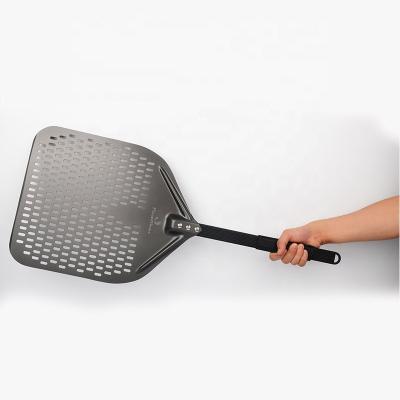 China 13 Inch Pizza Peel Pizza Peel Durable Rectangular Pizza Peel Shovel Aluminum Hard Coating Short Tool for sale