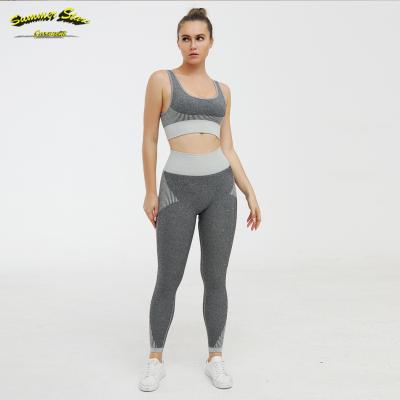 China Retro High Waist Breathable Sportswear High Waist Stretch Bra Yoga Sports Woman Sexy Sports Suit for sale