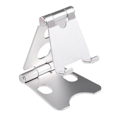 China Adjustable Foldable Phone Stand Aluminum Alloy Portable Folding Stand For Smartphone Mobile Phone Metal Adjustable Mobile Phone Stand for sale