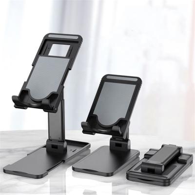 China New Metal Adjustable Foldable Desk Mount Cell Phone Tablet Smart Mobile Stand Fit Combine Online Classroom Aluminum Phone Stand for sale