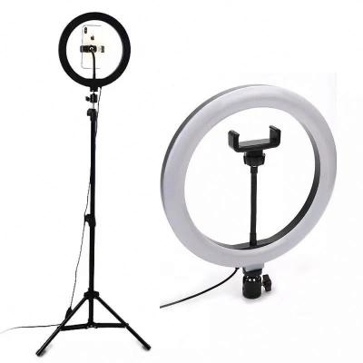 China Sale 12 PORTABLE Flash Led Lights Ring Small Ring Light Universal Mobile Phone Fill Light for sale