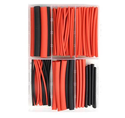 China 130PCS High Voltage Heat Shrink Tubing Kit Electric Insulation Double Wall Heat Shrink Tube With Glue Heat Shrink Tube Kit 3:1 for sale