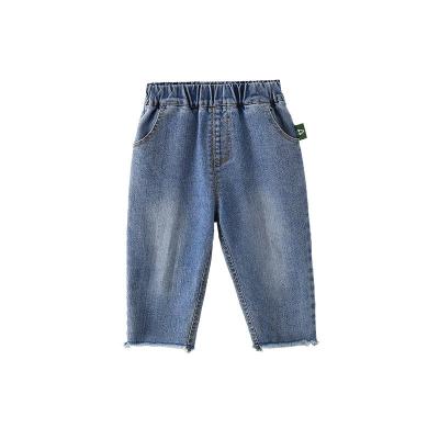 China Wholesale Kids Girls Jeans Distressed Wash Kids Boy Pants Denim Color Fade Proof Kids Jeans Pants for sale