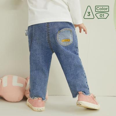 China Wholesale Fade Proof Kids Jeans Pants Kids Girls Jeans Color Distressed Wash Girls Jeans Pants for sale