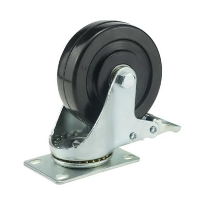 China Modern Wholesaler OEM 125 Mm Double Ratio Esd Medium Duty 5 Inch Caster Wheels With Brake for sale