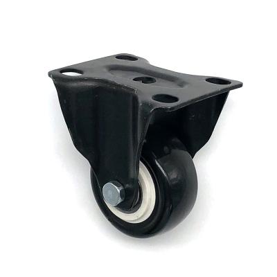 China Modern Promotion Price 50 Mm Rigid Caster 2 Inch Fixed Caster Black White Wheel With Bearing for sale