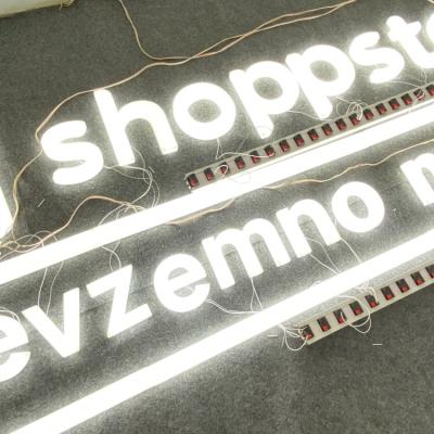 China White Color LED Acrylic Letters Company Logo Wall Sign OEM ODM for sale