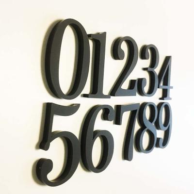 Cina Matte Acrylic House Number Plaques nero firma il ODM dell'OEM riciclabile in vendita