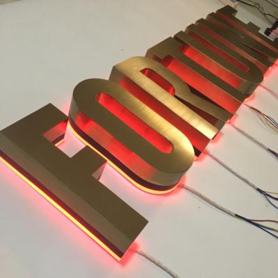 China Building RGB Channel Letter Sign Stainless Steel Illuminated for sale