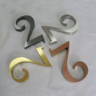 China Gold Stainless Steel 3D Letter Sign With Excellent Finishes Metal Letters Numbers for sale