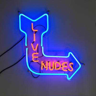 China Montagem da parede da propaganda exterior 60x45cm de Live Nudes Acrylic Neon Sign à venda