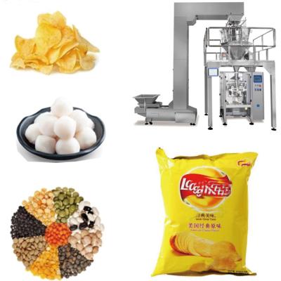 China Máquina de embalaje automática de bocadillos y papas fritas Máquina de embalaje vertical de bolsas de nitrógeno en venta