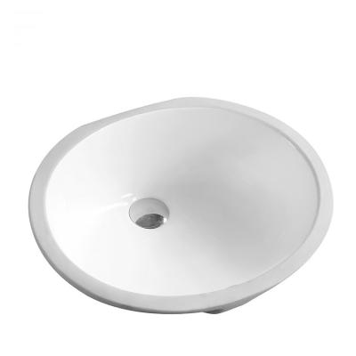 China Simple Design European Small Size Bathroom Wash Under Sink Ceramic Counter Basin for sale