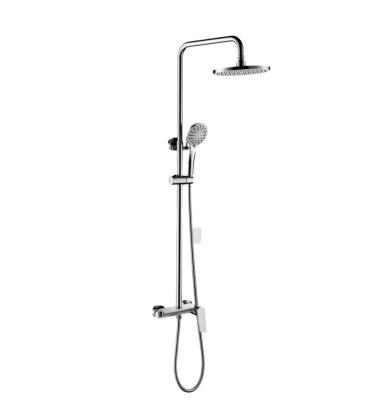 China With Slide Bar MLPO Shower Set Waterfall Copper Shower Bathroom Brass Main Shower Head for sale