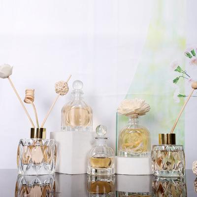 China Gift & 50ml Craft High Quality Transparent Empty Hexagonal Glass Reed Diffuser Bottle for sale