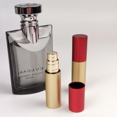 China Eco-friendly Perfume Aluminum Nasal Atomizer Travel Inhaler Refillable Perfume Spray Bottle 5ml Bottles Atomizer for sale