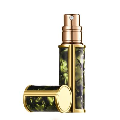 China Eco-friendly Small Stripe 5ml Metal Perfume Atomizer Travel Spray Aluminum Perfume Bottle for sale