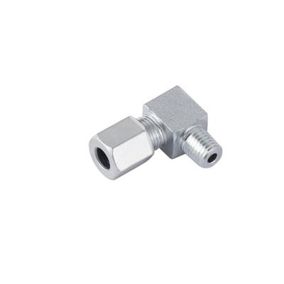 China Cable Connectors Explosion Silver Stainless Steel Ferrule Fitting Right Angle Elbow for sale