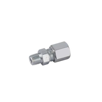 China Cable Connectors Sales Good Ferrule Fitting Medium Carbon Straight Through Hose Quick Connectors for sale