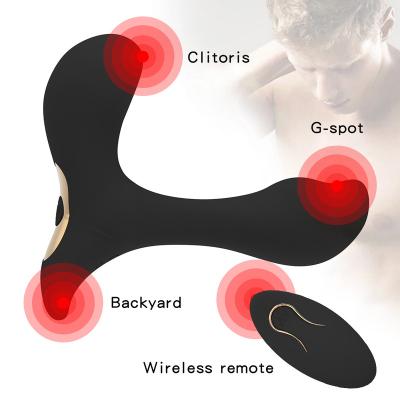 China Vibration+Woman Wireless Remote Control Anal Artificial Shock Massage Clitoris Plug Rohs Butt Stimulator Female Penis Plug Sex Toys For Men for sale