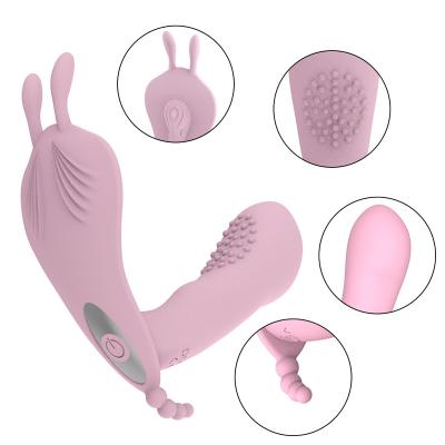 China Funny Cat Ear Rabbit Wireless Remote Control Wearable Vibration + Panties Lady Vagina Animal Pocket Small Vibrating Sex Toy For Women for sale