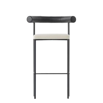 China Wholesale Coffee Stable Creative Leather Top Chair Bar Stool Iron Bar Stool Gold Modern Bar Stool for sale