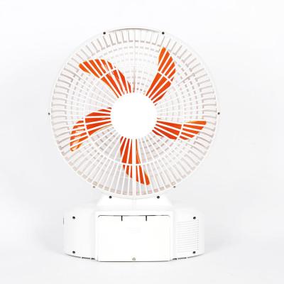 China Indoor/outdoor 3 gears wind usb charging rechargeable table fan china with lighting lamp for sale