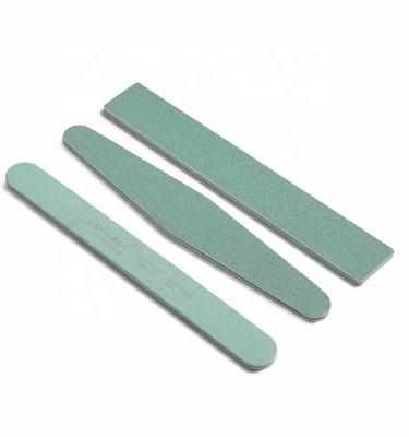 China Professional Nail Art Tools Double Sided Nail Care Sandpaper Double Sided Washable Green Diamond Shape 180/180 for sale