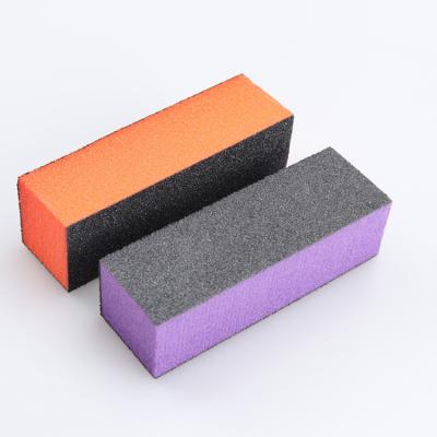 China Nail Care 80 100 120 180 240 Grit Fluorescent Colors Factory Custom Logo Buffer Blocks 4 Nail Buffer Side Blocks for sale