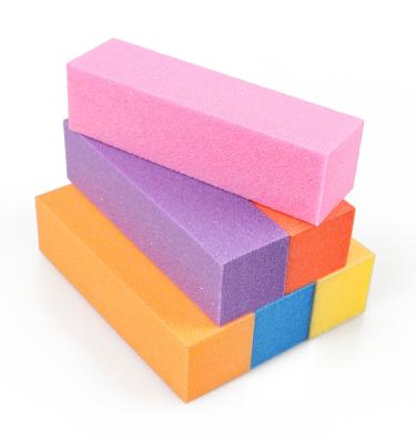 China Nail Care Free Sample Nail Buffer Blocks White Violet Colorful Pink Blue Orange Nail Buffing Block for sale