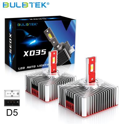 China Auto Light Bombillos BULBTEK XD35 Fan Turbo LED Headlight Bulb D5 12V 6000K 6500K D1 D1S D2 D2S D3 D3S D4 D4S D5 D8 Car LED ACE for sale