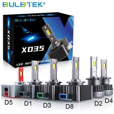 China BULBTEK XD35 D1s Bright Auto Headlight Bulb Supre 30000LM D2s D3s 3570 CSP Chip D4s D5s D8s Canbus D1S Led 150 Cross Quad for sale