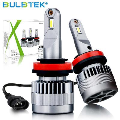 China BULBTEK X9 led headlight bulb H11 automobile led H4 led headlight ANTHEM car H7 9006 lux car light accessories H11 9006 for sale