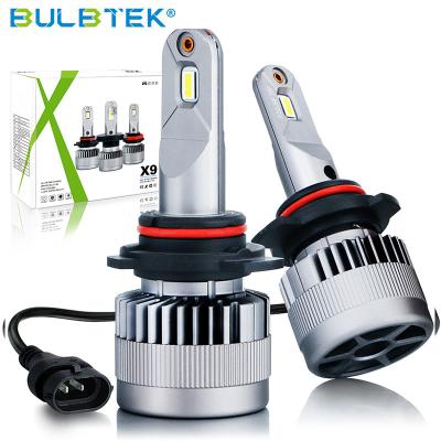 China Super Bright BULBTEK X9 120W LED Bulb H4 H7 9004 9005 9006 9007 9012 TGV Auto Car LED Headlight 1815 H4 H7 9004 for sale