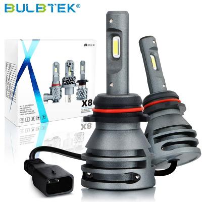 China BULBTEK X8 Super Bright 10000 Lumens LED Car Headlight P13 5202 Luz Adventra Bulb 9012 Wholesale Car Headlights for sale