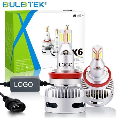 China BULBTEK X6 Led Headlight Lens Focos d1 d3 Led Para Automobiles High Power Car Light HB3 HB4 H7 H11 Led 360 Ax5 for sale