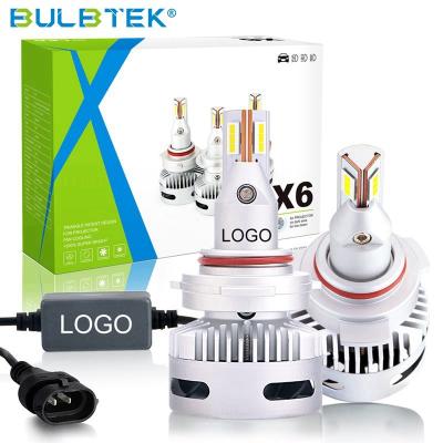 China BULBTEK X6 Auto LED Automotive H11 9005 High Power 130W H7 CANBUS 9006 9012 Car Projector Lens LED Headlight Bulb 200 Quadruple Two Hundred for sale