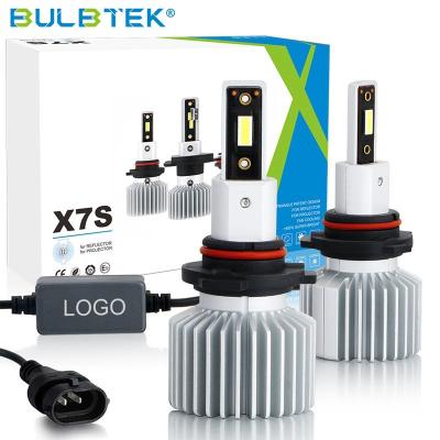 China BULBTEK X7S 9006 9012 High Power 100W 10000 Lumen 9005 9012 Factory Supply LED Headlight Bulb 10000LM Car Lamp Bulb Head Spider 124(348_) for sale