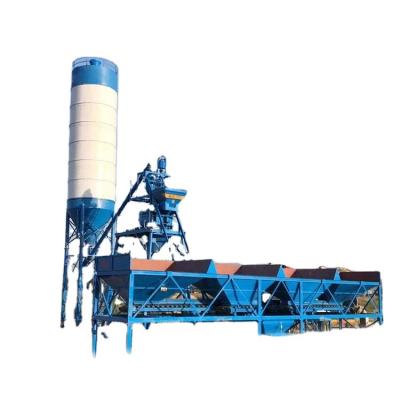 China Building Material Shops Mini Type Cement Hopper HZS25 Elevator Concrete Batching Plant for sale