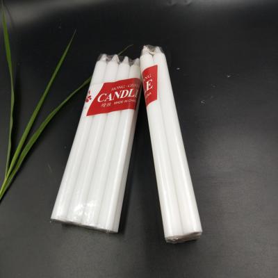 China Solid Flameless Cheap Household Paraffin Stick Candle White Wholesale for sale