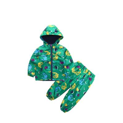 China 100% Amazon Customized Stylish Popular Raincoat Dinosaur Printed Hooded Raincoat Rain Suit For Kids for sale