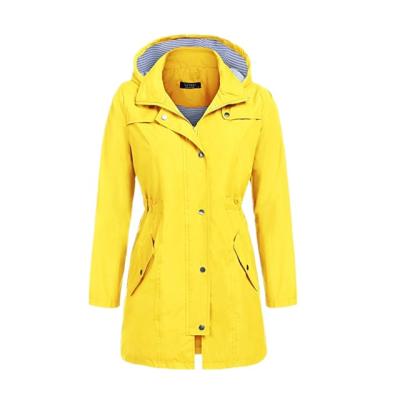 China 100% Factory Outdoor Waterproof Yellow Raincoat Waterproof Customized Hooded Anorak for sale