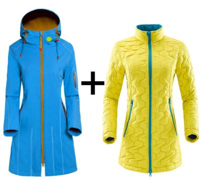 China Jackets Women Hooded 3 IN ONE Winter Sportswear Light Weight Ditch Coat Fleece Waterproof Outdoor Jacket for sale