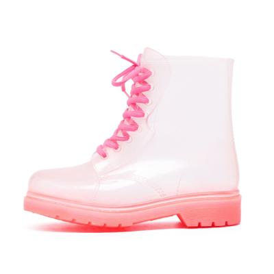 China Fashion Trend Transparent Clear Jelly PVC Children Kids Rain Boots for sale